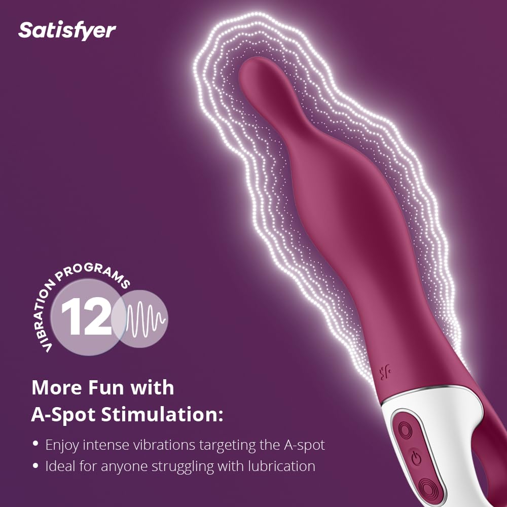 Satisfyer A-Mazing 1 Vibrator Sex Toy | Adult Toys for Women | Best A-Spot Stimulation Vibrator | Vibrating Sexual Pleasure Device | Stimulation Vibrators | Woman Sextoy (Berry) - Image 2