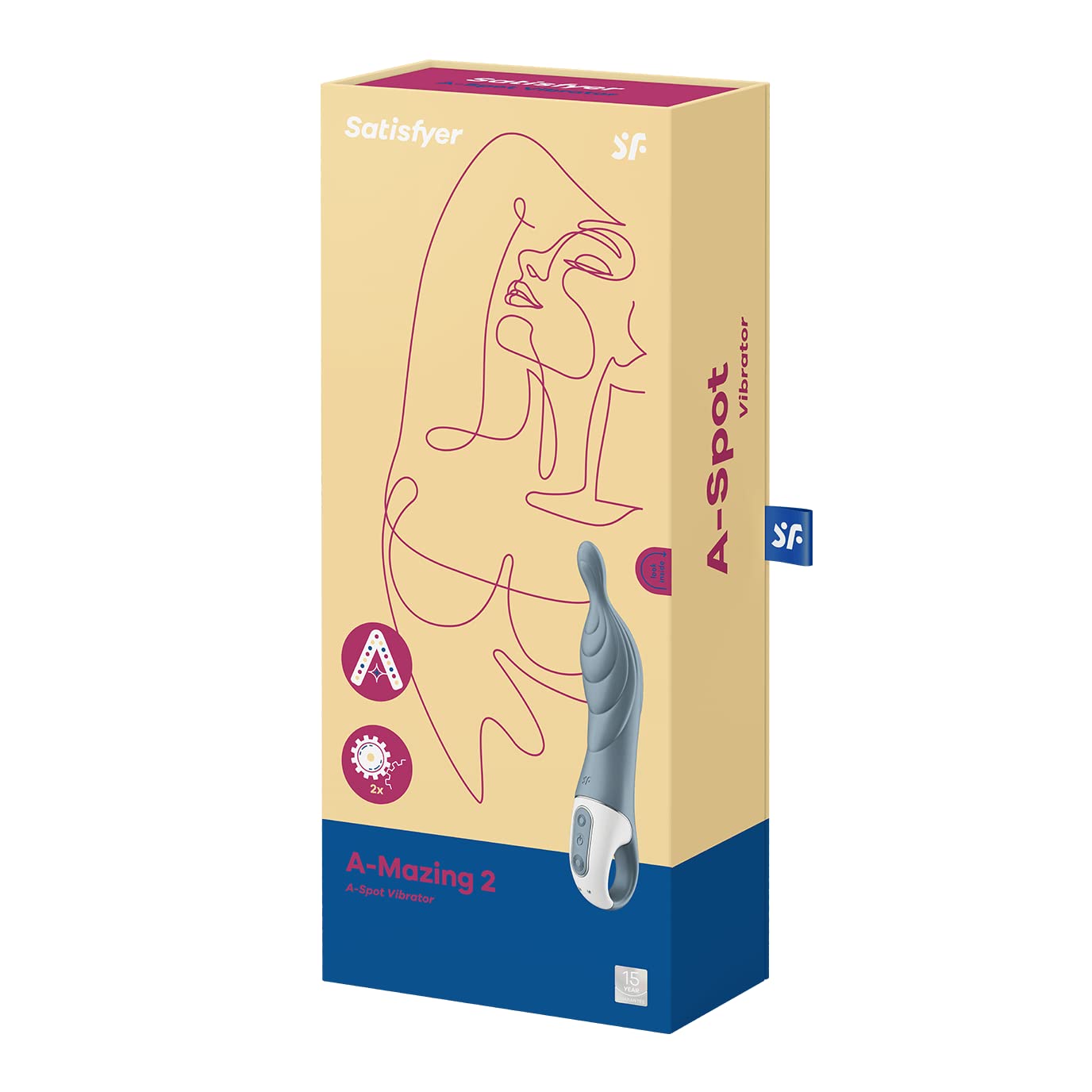 Satisfyer A-Mazing 2 Vibrator Sex Toy | Adult Toys for Women | Best A-Spot Stimulation Vibrator | Vibrating Sexual Pleasure Device | Stimulation Vibrators | Woman Sextoy (Grey) - Image 3