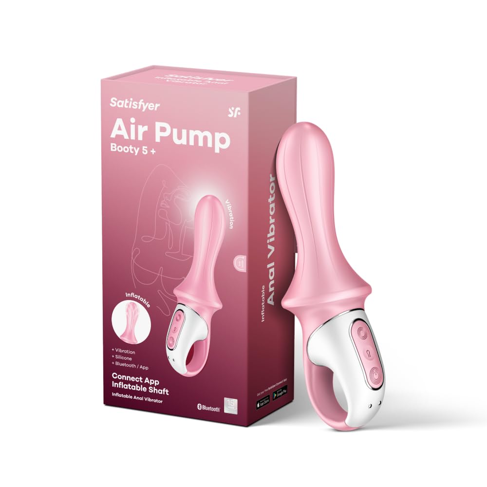 Satisfyer Air Pump Booty 5 Connect App Vibrator Sex Toy | Adult Toys for Women | Anal Stimulation Vibrator | Vibrating Sexual Pleasure Device | Stimulation Vibrators | Female Wellness Tools | Sextoy