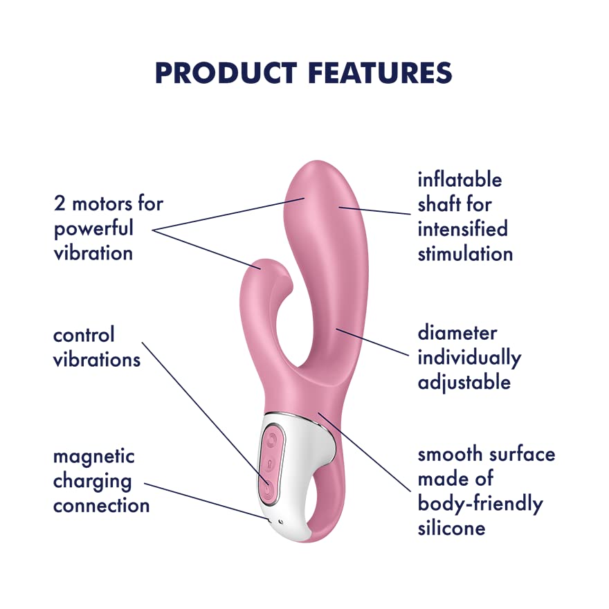 Satisfyer Air Pump Bunny 2 Vibrator Sex Toy | Adult Toys for Women | Rabbit Vibrator + Inflate | Vibrating Sexual Pleasure Device | Stimulation Vibrators | Female Wellness Tools | Woman Sextoy - Image 2