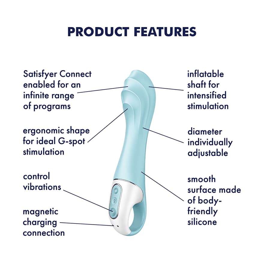 Satisfyer Air Pump Vibrator 5 Connect App Vibrator Sex Toy | Adult Toys For Women | G-Spot Stimulation | Vibrating Sexual Pleasure Device | Stimulation Vibrators | Female Wellness Tools | Woman Sextoy - Image 3