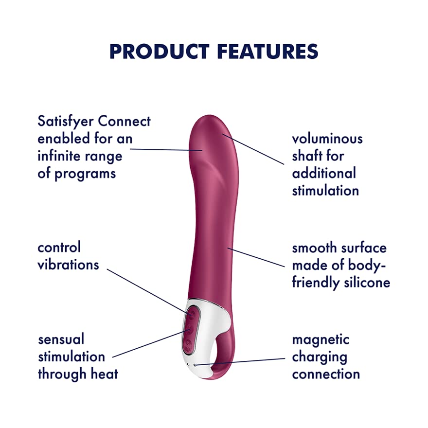 Satisfyer Big Heat Connect App Vibrator Sex Toy | Adult Toys for Women | Best G-Spot Clit Stimulation | Vibrating Sexual Pleasure Device | Stimulation Vibrators | Female Wellness Tools | Woman Sextoy - Image 3