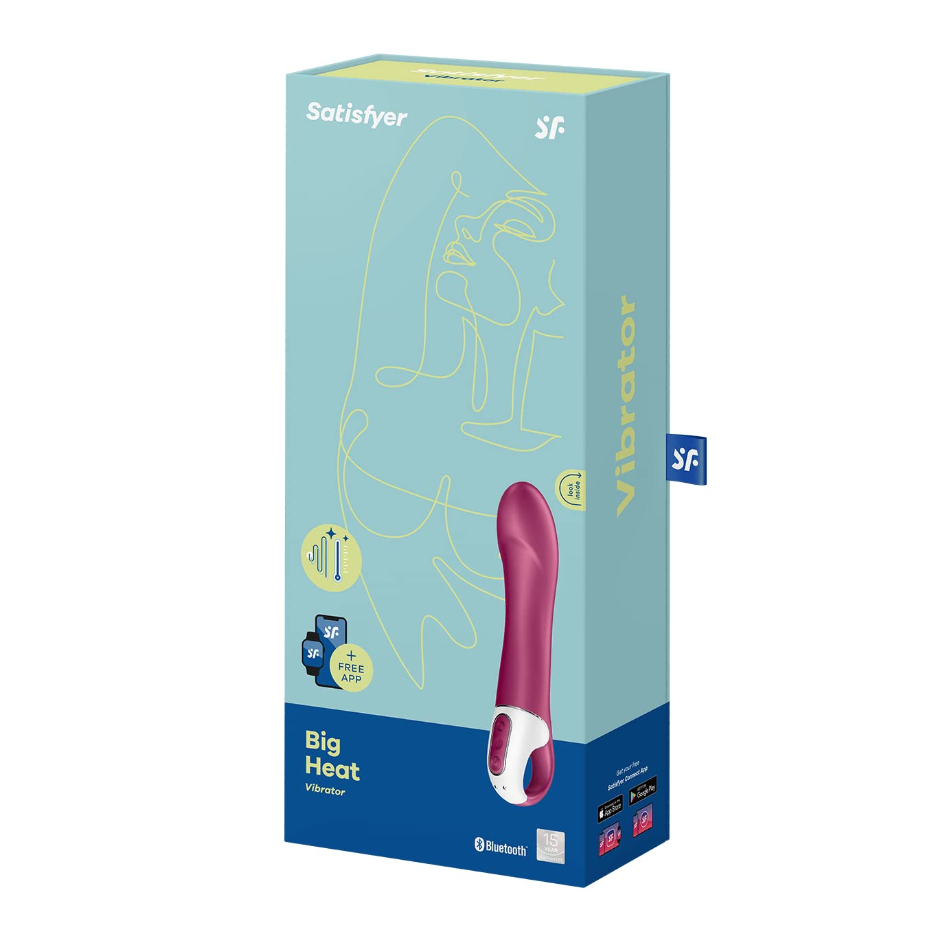 Satisfyer Big Heat Connect App Vibrator Sex Toy | Adult Toys for Women | Best G-Spot Clit Stimulation | Vibrating Sexual Pleasure Device | Stimulation Vibrators | Female Wellness Tools | Woman Sextoy - Image 4