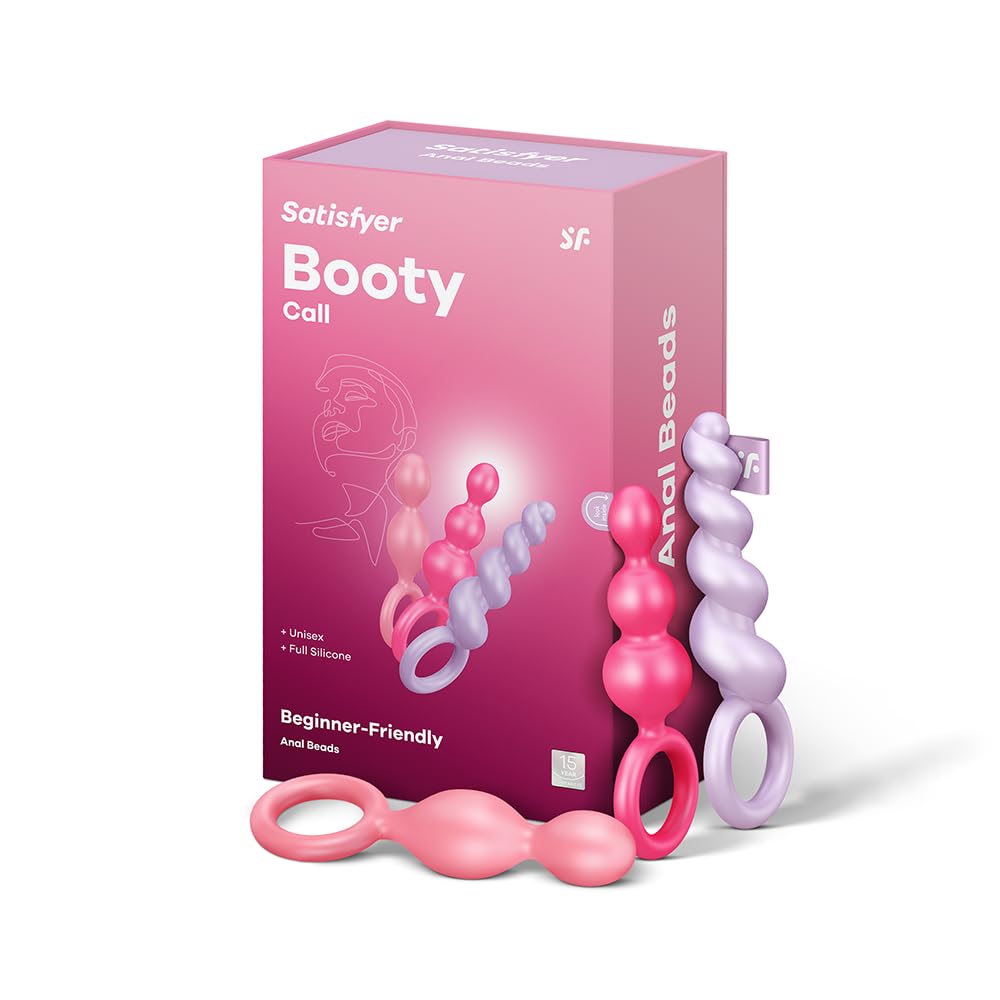 Satisfyer Booty Call Plugs | 3-Piece Silicone Plug Set | 13.5-14 cm | Waterproof (IPX7) | Skin-Friendly Silicone | Sex Toy for Beginners and Advanced Users (Pink/Purple)