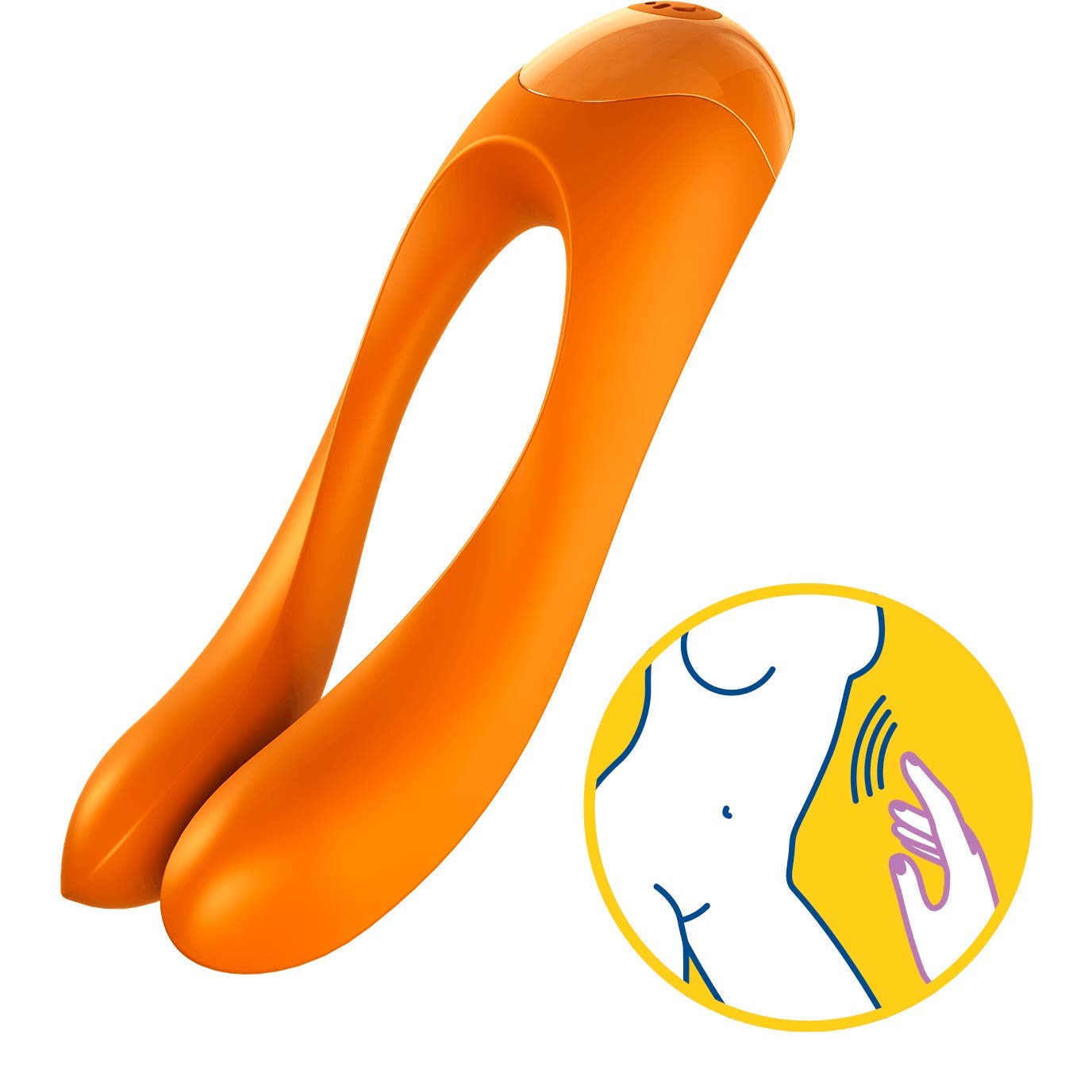 Satisfyer Candy Cane Vibrator Sex Toy | Adult Toys for Women | Best Couple Vibrator | Vibrating Sexual Pleasure Device | Stimulation Vibrators | Female Wellness Tools | Woman Pleasure Sextoy (Orange) - Image 2