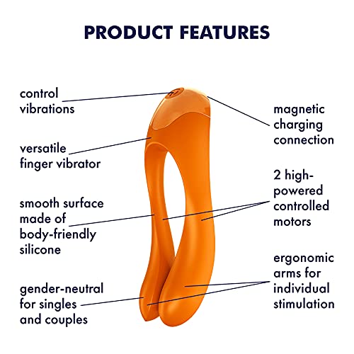 Satisfyer Candy Cane Vibrator Sex Toy | Adult Toys for Women | Best Couple Vibrator | Vibrating Sexual Pleasure Device | Stimulation Vibrators | Female Wellness Tools | Woman Pleasure Sextoy (Orange) - Image 3