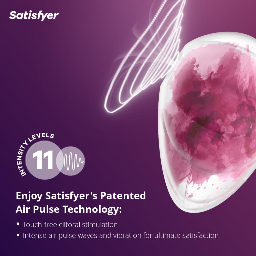 Satisfyer Cloud Dancer Vibrator Sex Toy | Adult Toys for Women | Air Pulse Suction Clitoral Stimulation Vibrator | Vibrating Sexual Pleasure Device | Stimulation Vibrators | Female Wellness Tools | - Image 2