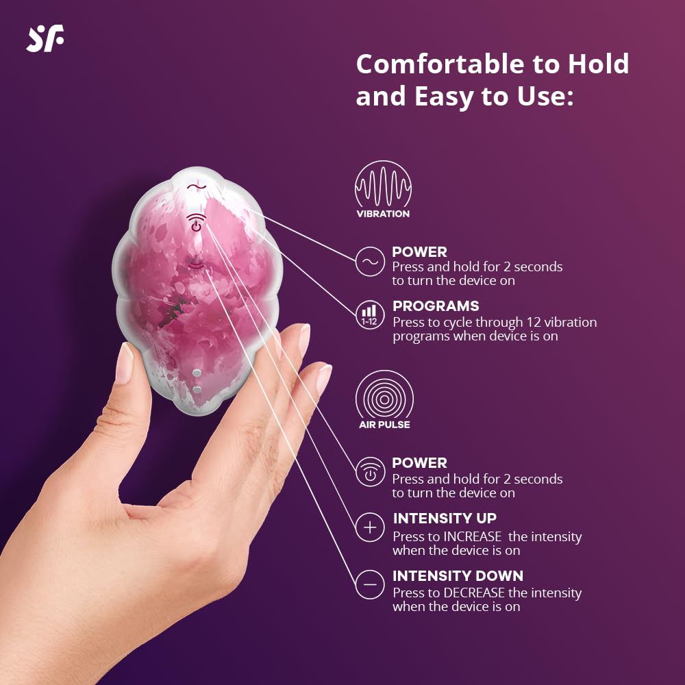 Satisfyer Cloud Dancer Vibrator Sex Toy | Adult Toys for Women | Air Pulse Suction Clitoral Stimulation Vibrator | Vibrating Sexual Pleasure Device | Stimulation Vibrators | Female Wellness Tools | - Image 3