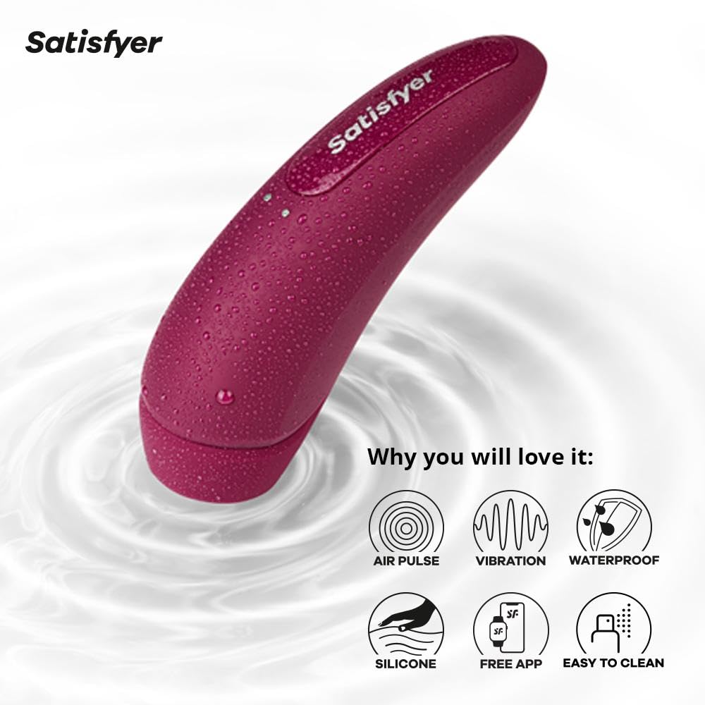 Satisfyer Curvy 1 Connect App Vibrator Sex Toy | Adult Toys for Women | Clitoral Stimulation Vibrator | Vibrating Sexual Pleasure Device | Stimulation Vibrators | Woman Sextoy (Red) - Image 4