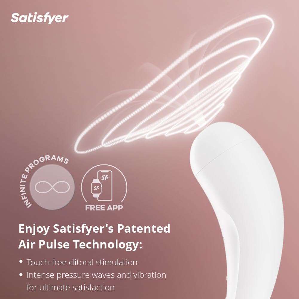 Satisfyer Curvy 2 Connect App Vibrator Sex Toy | Adult Toys for Women | Clitoral Stimulation Vibrator | Vibrating Sexual Pleasure Device | Stimulation Vibrators | Woman Sextoy (White) - Image 2