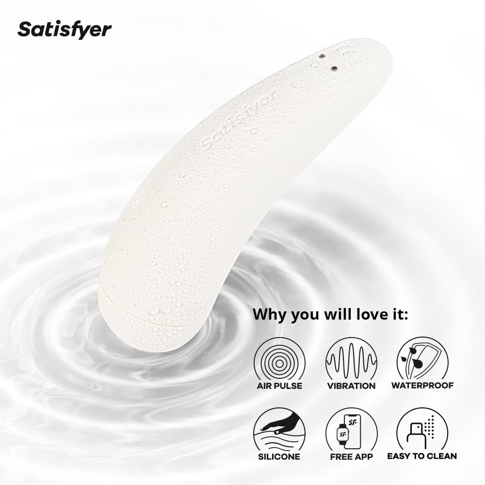 Satisfyer Curvy 2 Connect App Vibrator Sex Toy | Adult Toys for Women | Clitoral Stimulation Vibrator | Vibrating Sexual Pleasure Device | Stimulation Vibrators | Woman Sextoy (White) - Image 4