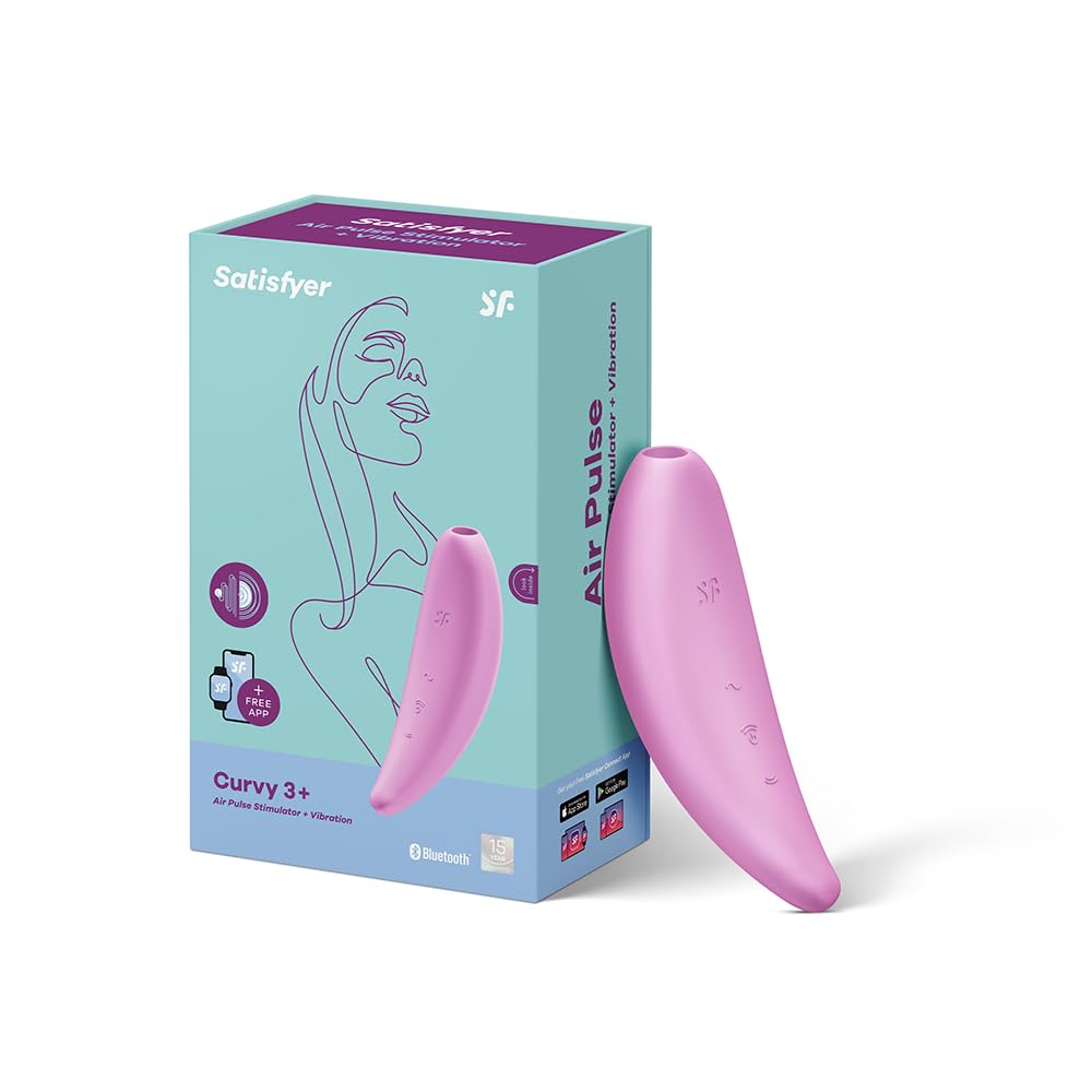 Satisfyer Curvy 3 Connect App Vibrator Sex Toy | Adult Toys for Women | Clitoral Sucker Stimulator | Vibrating Sexual Pleasure Device | Stimulation Vibrators |Woman Sextoy