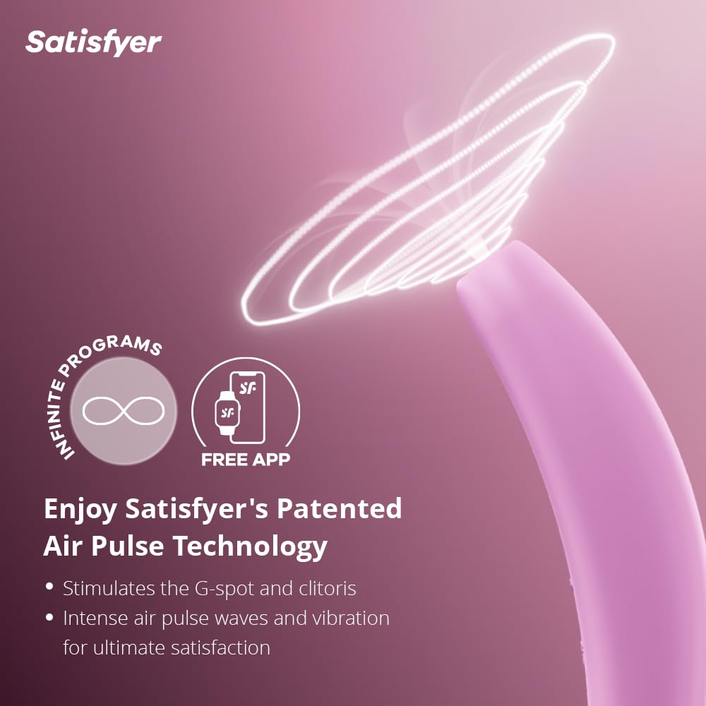 Satisfyer Curvy 3 Connect App Vibrator Sex Toy | Adult Toys for Women | Clitoral Sucker Stimulator | Vibrating Sexual Pleasure Device | Stimulation Vibrators |Woman Sextoy - Image 2