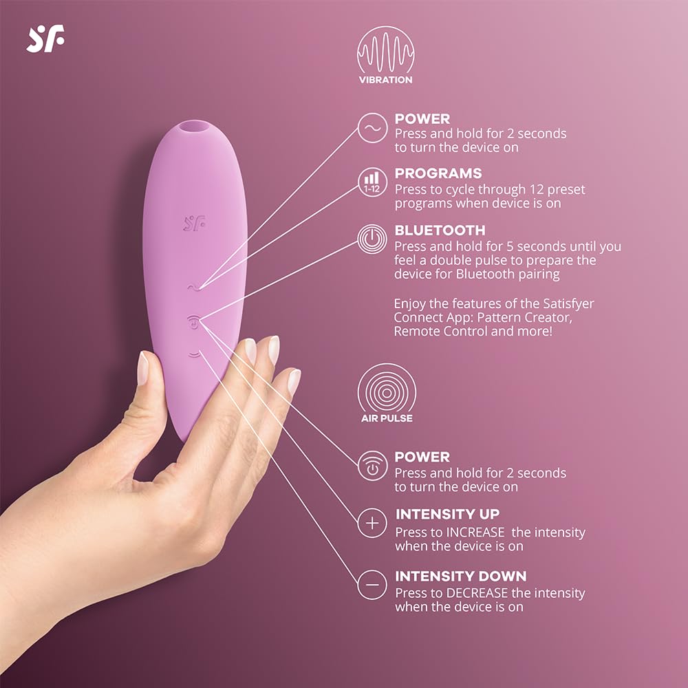 Satisfyer Curvy 3 Connect App Vibrator Sex Toy | Adult Toys for Women | Clitoral Sucker Stimulator | Vibrating Sexual Pleasure Device | Stimulation Vibrators |Woman Sextoy - Image 3