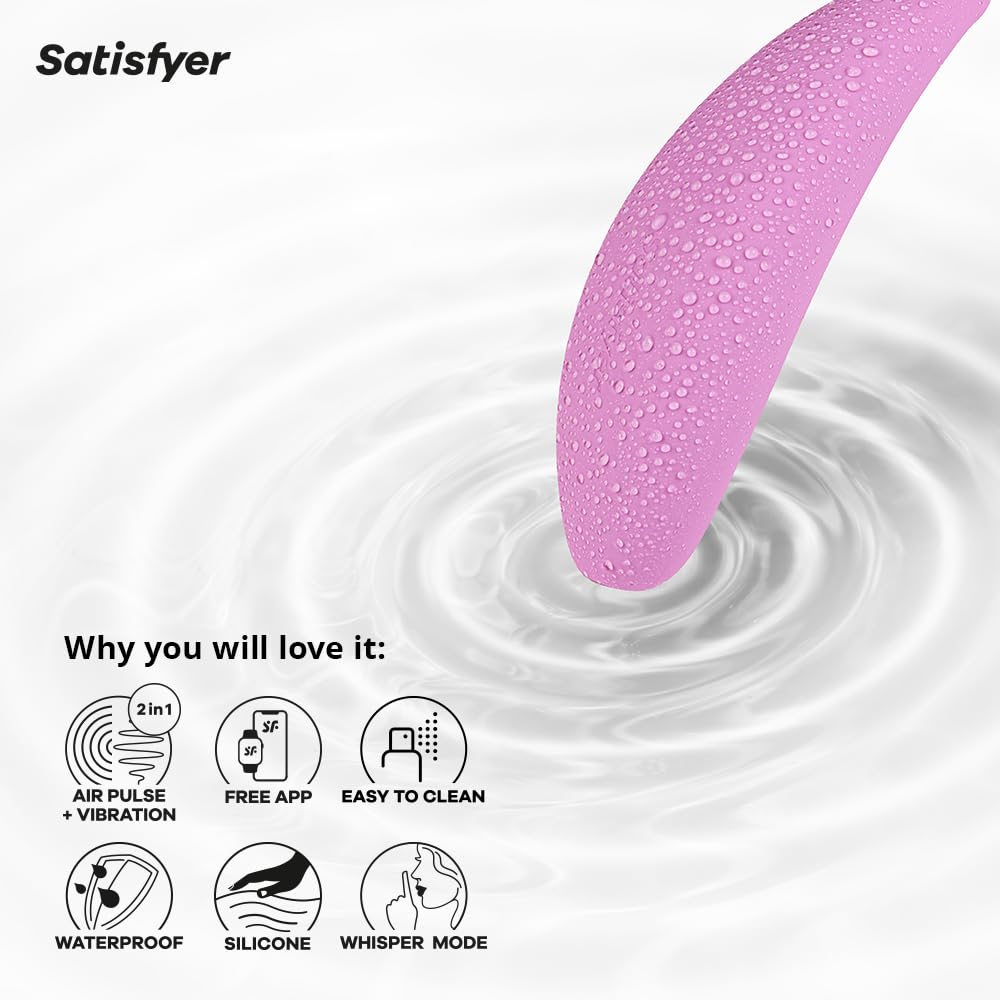 Satisfyer Curvy 3 Connect App Vibrator Sex Toy | Adult Toys for Women | Clitoral Sucker Stimulator | Vibrating Sexual Pleasure Device | Stimulation Vibrators |Woman Sextoy - Image 4