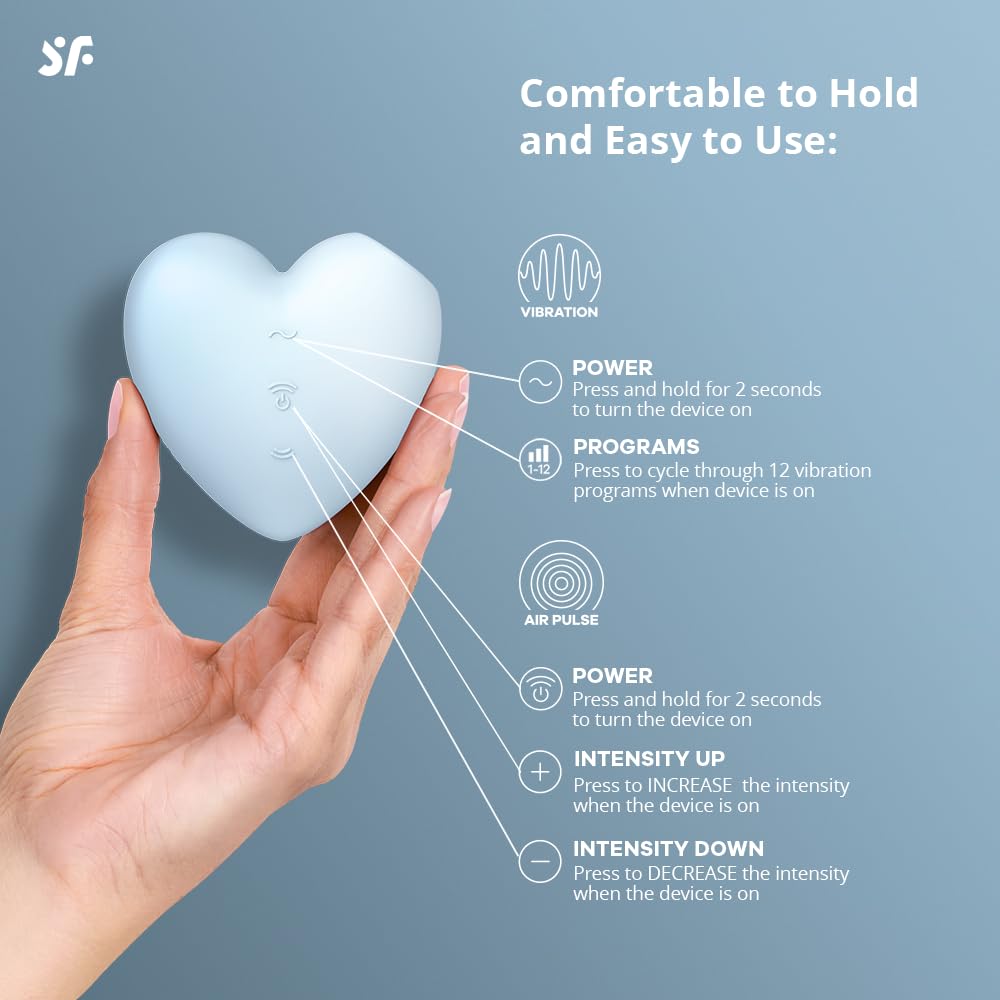 Satisfyer Cutie Heart Vibrator Sex Toy | Adult Toys for Women | Strong Clitoral Stimulation Vibrator | Vibrating Sexual Pleasure Device | Stimulation Vibrators | Female Wellness Tools | Woman Sextoy - Image 3