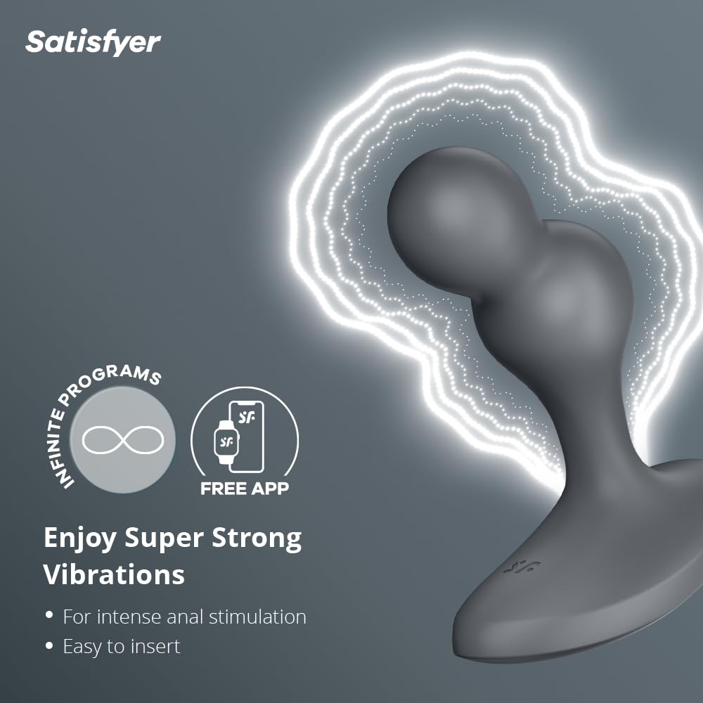 Satisfyer Deep Diver Anal Vibrator with App Control - Vibrating Anal Sex Toy, Butt Plug, Prostate Stimulator Toys, Anal Dildo - Compatible with Satisfyer App, Waterproof, Rechargeable (Dark Grey) - Image 2