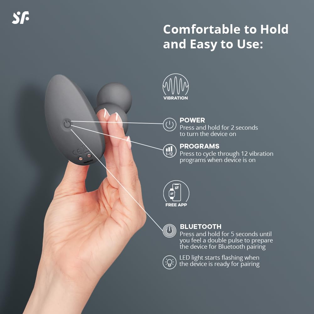 Satisfyer Deep Diver Anal Vibrator with App Control - Vibrating Anal Sex Toy, Butt Plug, Prostate Stimulator Toys, Anal Dildo - Compatible with Satisfyer App, Waterproof, Rechargeable (Dark Grey) - Image 3