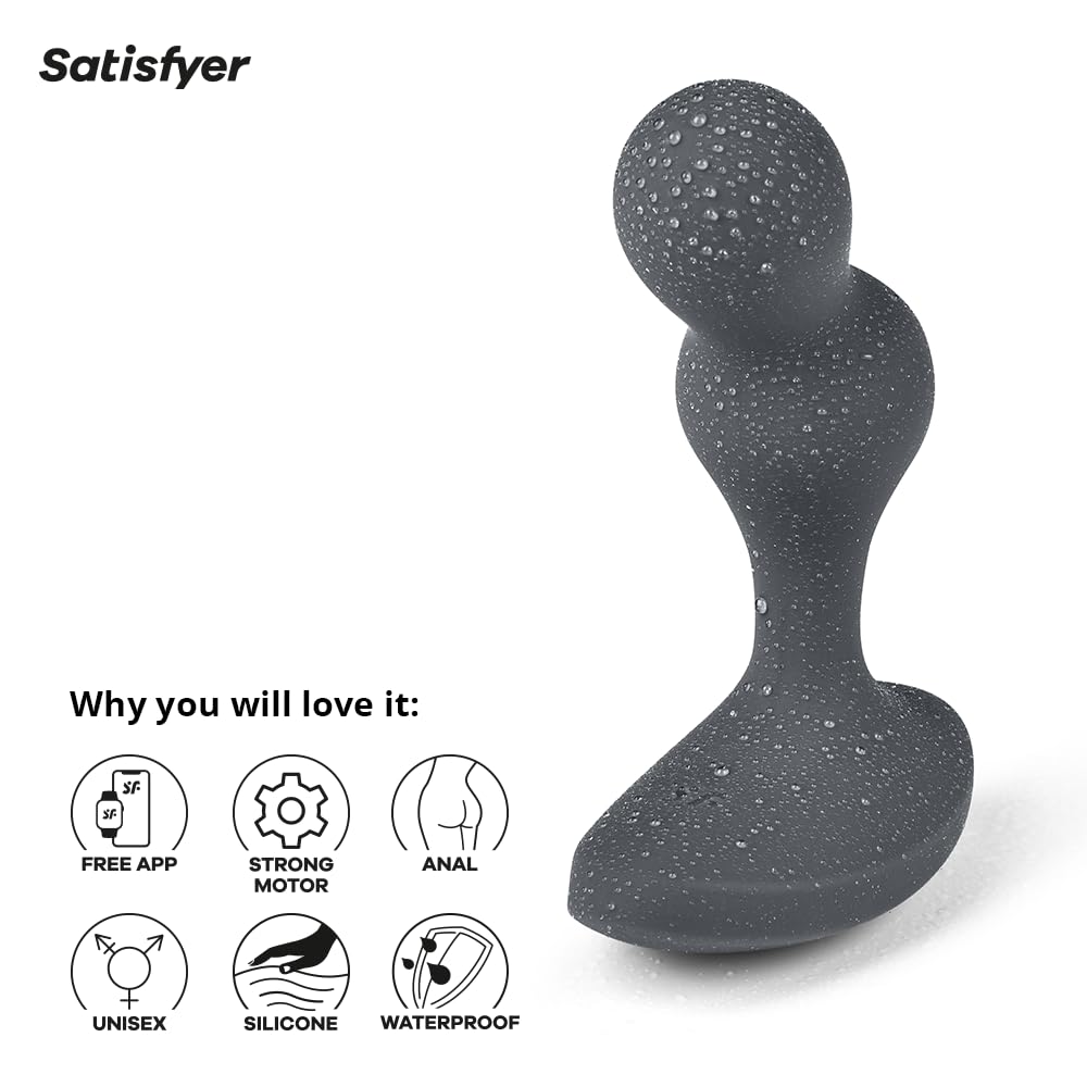 Satisfyer Deep Diver Anal Vibrator with App Control - Vibrating Anal Sex Toy, Butt Plug, Prostate Stimulator Toys, Anal Dildo - Compatible with Satisfyer App, Waterproof, Rechargeable (Dark Grey) - Image 4