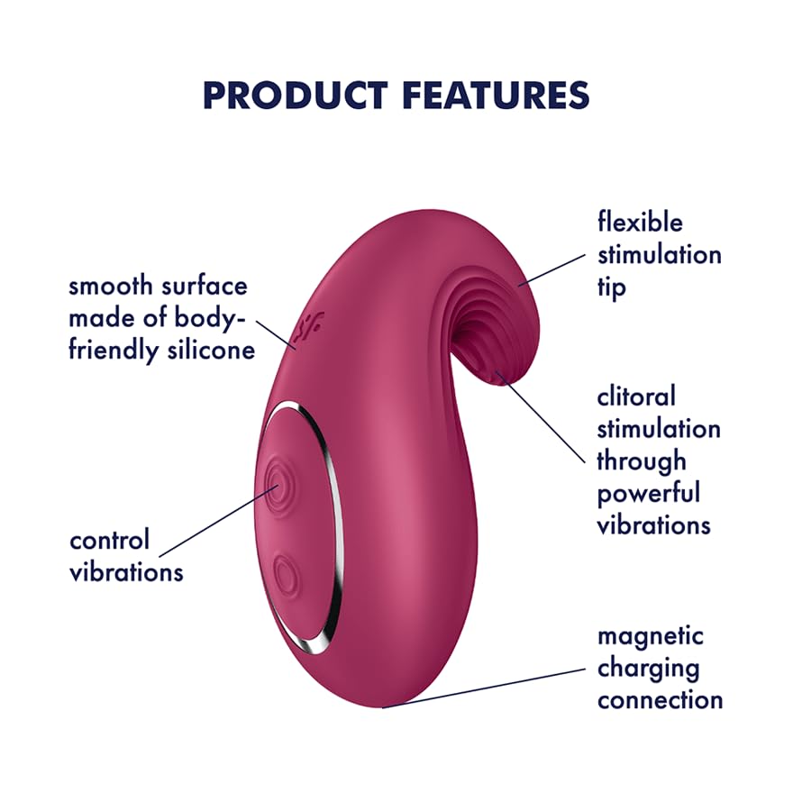 Satisfyer Dipping Delight Vibrator Sex Toy | Adult Toys for Women | Best Sucking Clitoral Stimulation | Vibrating Sexual Pleasure Device | Stimulation Vibrators | Woman Sextoy (Berry) - Image 3