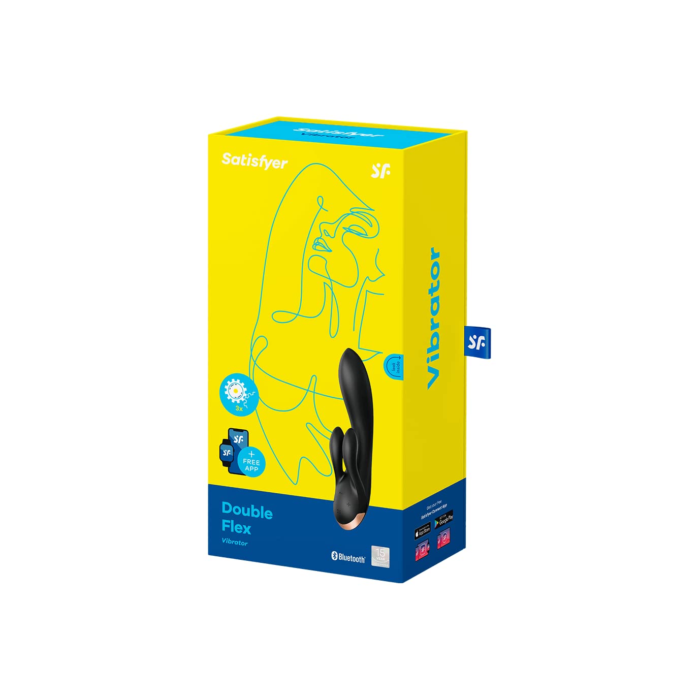 Satisfyer Double Flex Connect App Vibrator Sex Toy | Adult Toys for Women | G-Spot Clit Stimulation | Vibrating Sexual Pleasure Device | Stimulation Vibrators | Woman Sextoy (Black) - Image 5