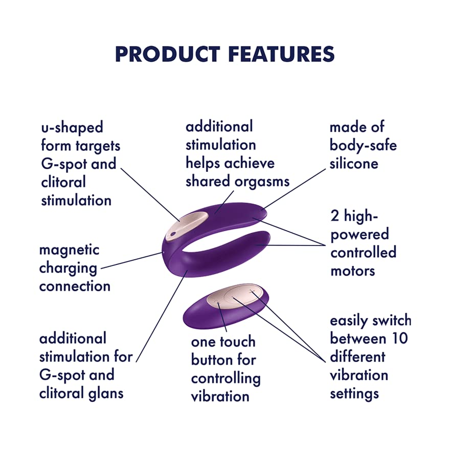 Satisfyer Double Plus Remote Vibrator Sex Toy | Adult Toys for Women | Sexy Couple Vibrator | Vibrating Sexual Pleasure Device | Stimulation Vibrators | Female Wellness Tools | Woman Pleasure Sextoy - Image 3