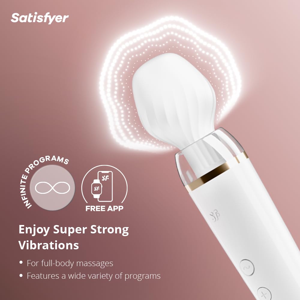 Satisfyer Double Wand-er Connect App Vibrator Sex Toy | Adult Toys for Women | Wand Vibrator + APP | Vibrating Sexual Pleasure Device | Stimulation Vibrators | Female Wellness Tools | Woman Sextoy - Image 2