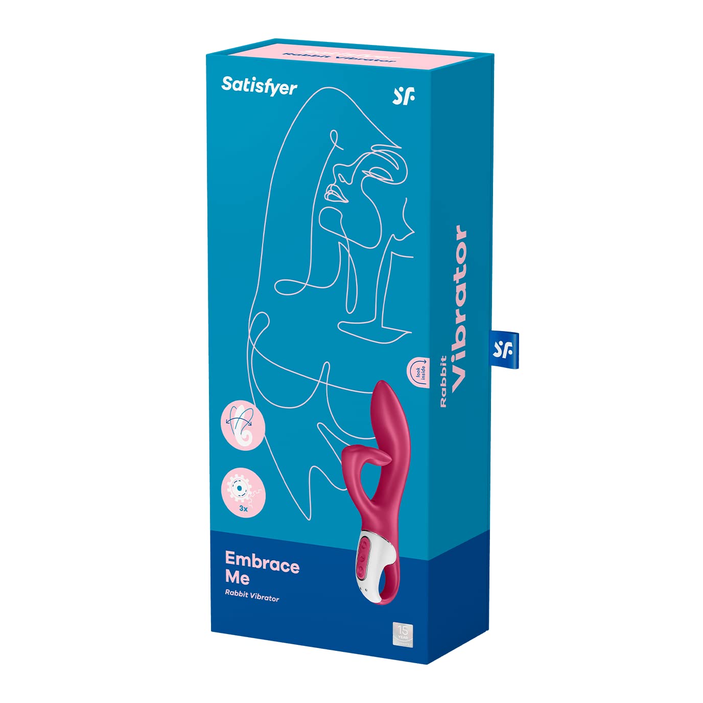 Satisfyer Embrace Me Vibrator Sex Toy | Adult Toys for Women | Rabbit Vibrator with 2 x 12 Vibration Modes | Vibrating Sexual Pleasure Device | Stimulation Vibrators (Berry) - Image 4