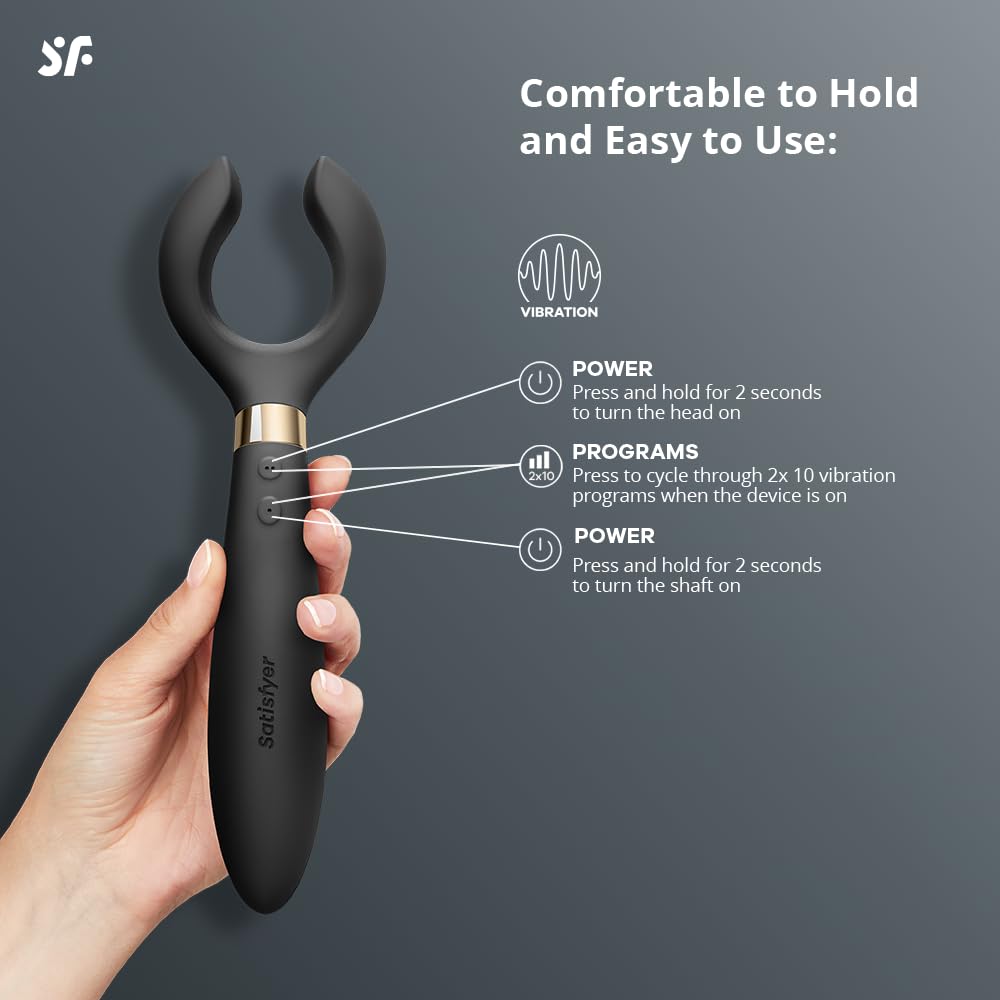 Satisfyer Endless Fun | Multivibrator | G-Spot | Clitoris Stimulation | 3 Strong Power Motors | 180-Degree Rotatable Head | 100 Vibration Combinations | 29+ Use Applications | Waterproof (IPX7) - Image 3