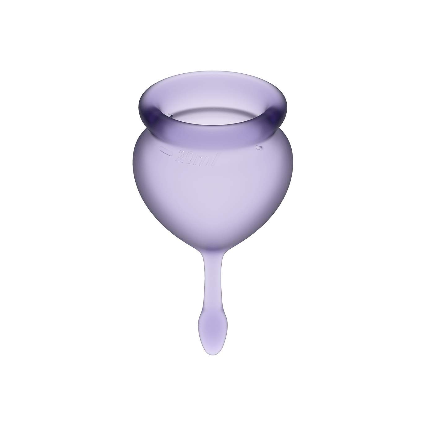 Satisfyer Feel Good Menstrual Cup - Reusable Period Cup with Removal Stem - Soft, Flexible Body-Safe Silicone, Easy Insertion & Removal - Includes 2 Cup Sizes for All Flows (Purple) - Image 5