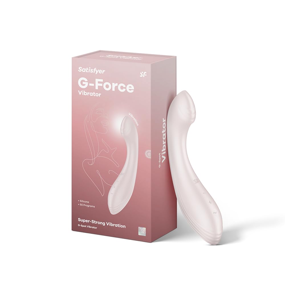 Satisfyer G-Force Vibrator Sex Toy | Adult Toys for Women | Best G-Spot Clitoral Stimulation | Vibrating Sexual Pleasure Device | Stimulation Vibrators | Woman Sextoy (Beige)