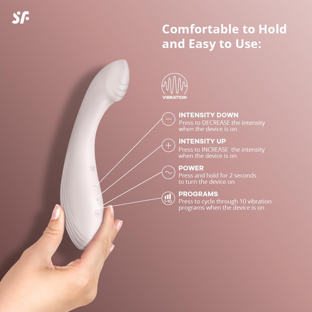 Satisfyer G-Force Vibrator Sex Toy | Adult Toys for Women | Best G-Spot Clitoral Stimulation | Vibrating Sexual Pleasure Device | Stimulation Vibrators | Woman Sextoy (Beige) - Image 3
