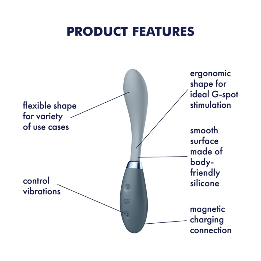 Satisfyer G-Spot Flex 3 Vibrator Sex Toy | Adult Toys for Women | Flexible, Shapeable Multi Vibrator | Vibrating Sexual Pleasure Device | Stimulation Vibrators | Woman Sextoy (Gray) - Image 3