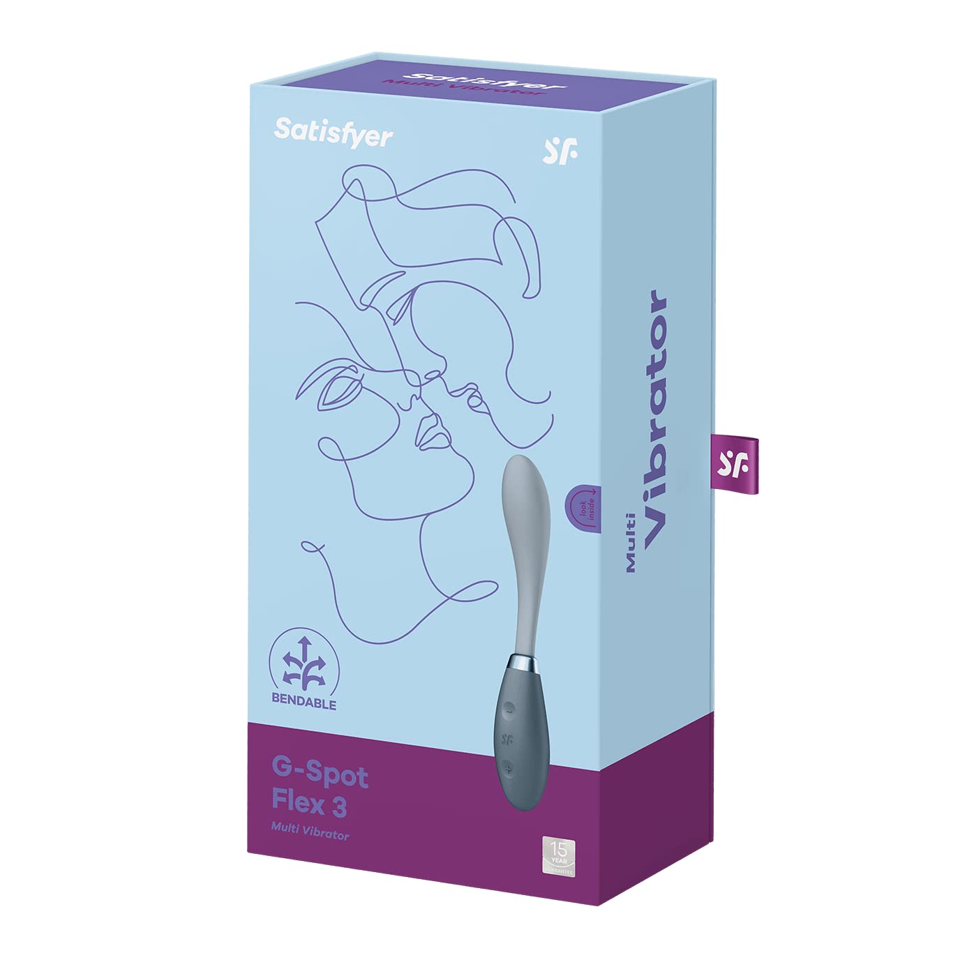 Satisfyer G-Spot Flex 3 Vibrator Sex Toy | Adult Toys for Women | Flexible, Shapeable Multi Vibrator | Vibrating Sexual Pleasure Device | Stimulation Vibrators | Woman Sextoy (Gray) - Image 4