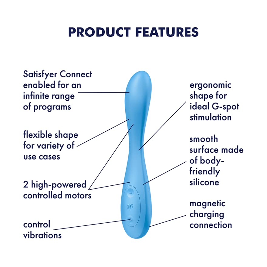 Satisfyer G-Spot Flex 4 Connect App Vibrator Sex Toy | Adult Toys for Women | Multi Vibrator + APP | Vibrating Sexual Pleasure Device | Stimulation Vibrators | Female Wellness Tools | Woman Sextoy - Image 3