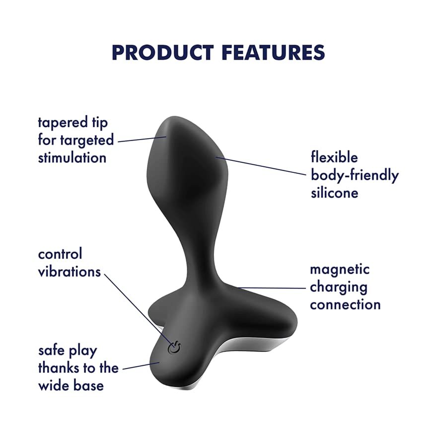 Satisfyer Game Changer Anal Vibrator - Vibrating Anal Sex Toy, Butt Plug, Prostate Stimulator Toys, Anal Dildo with Wide Base - Waterproof, Rechargeable (Black) - Image 2