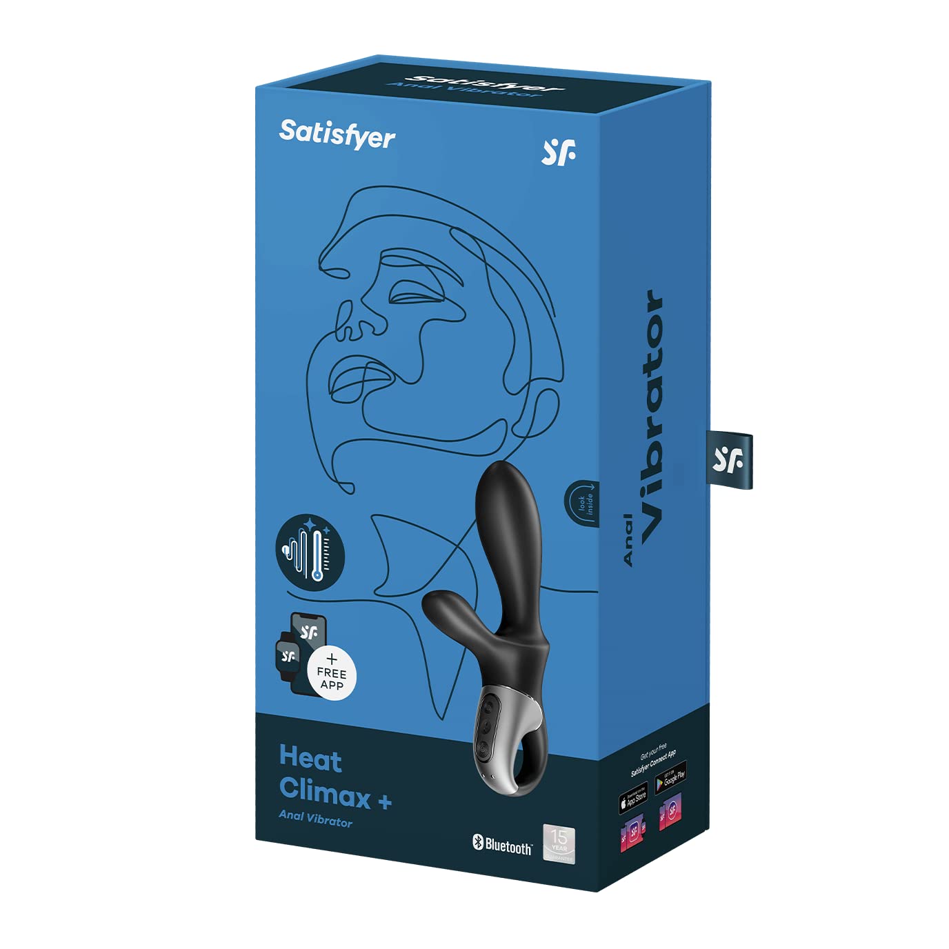 Satisfyer Heat Climax + Connect App Vibrator Sex Toy | Adult Toys For Women | Anal or Vaginal Vibrator | Vibrating Sexual Pleasure Device | Stimulation Vibrators | Female Wellness Tools | Woman Sextoy - Image 5