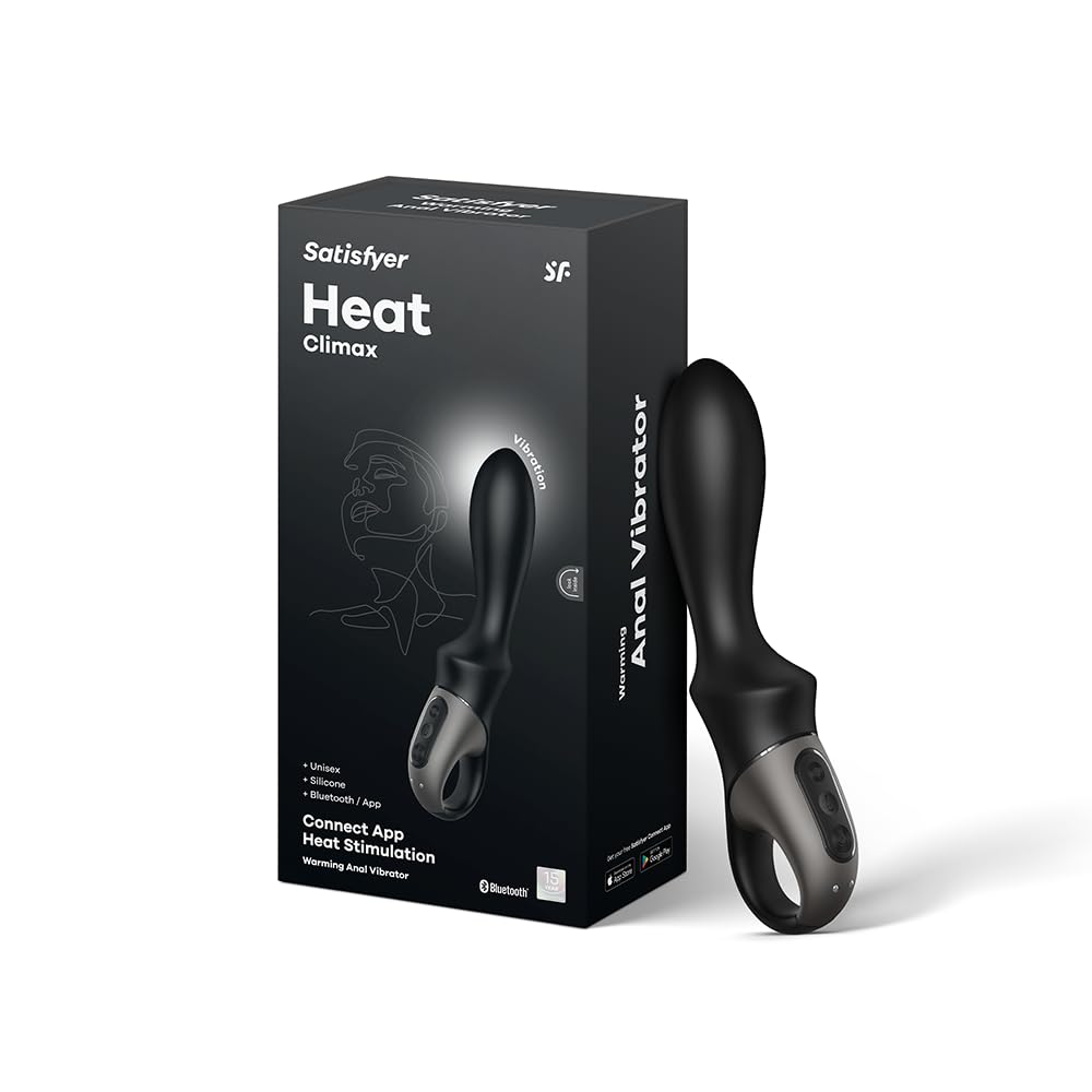 Satisfyer Heat Climax Connect App Vibrator Sex Toy | Adult Toys for Women | Anal or Vaginal Vibration | Vibrating Sexual Pleasure Device | Stimulation Vibrators | Female Wellness Tools | Woman Sextoy