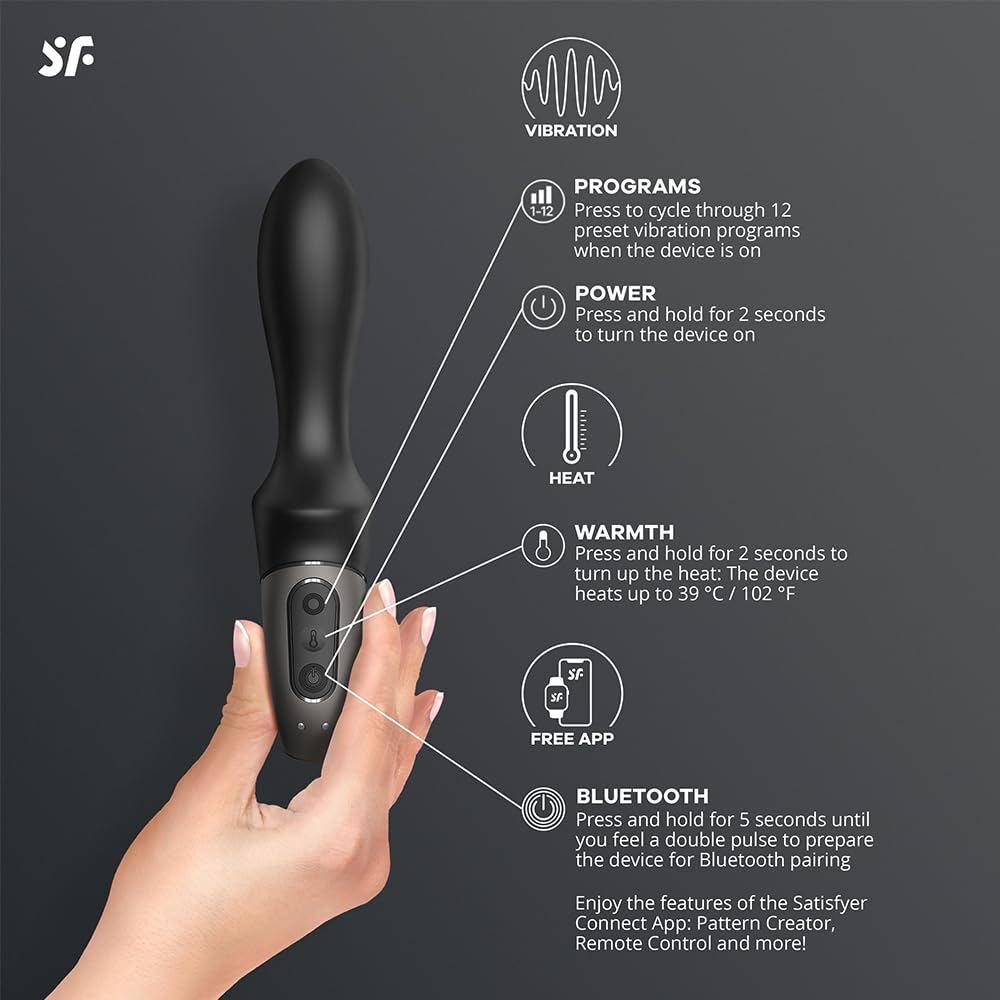 Satisfyer Heat Climax Connect App Vibrator Sex Toy | Adult Toys for Women | Anal or Vaginal Vibration | Vibrating Sexual Pleasure Device | Stimulation Vibrators | Female Wellness Tools | Woman Sextoy - Image 3