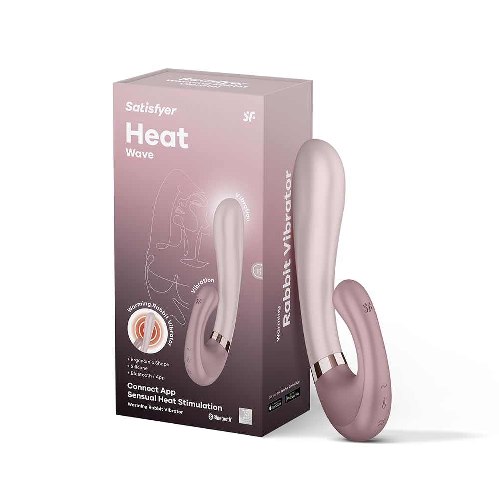 Satisfyer Heat Wave Connect App Vibrator Sex Toy | Adult Toys for Women | Rabbit Vibrator + Heat + APP | Vibrating Sexual Pleasure Device | Stimulation Vibrators | Woman Sextoy (Mauve)