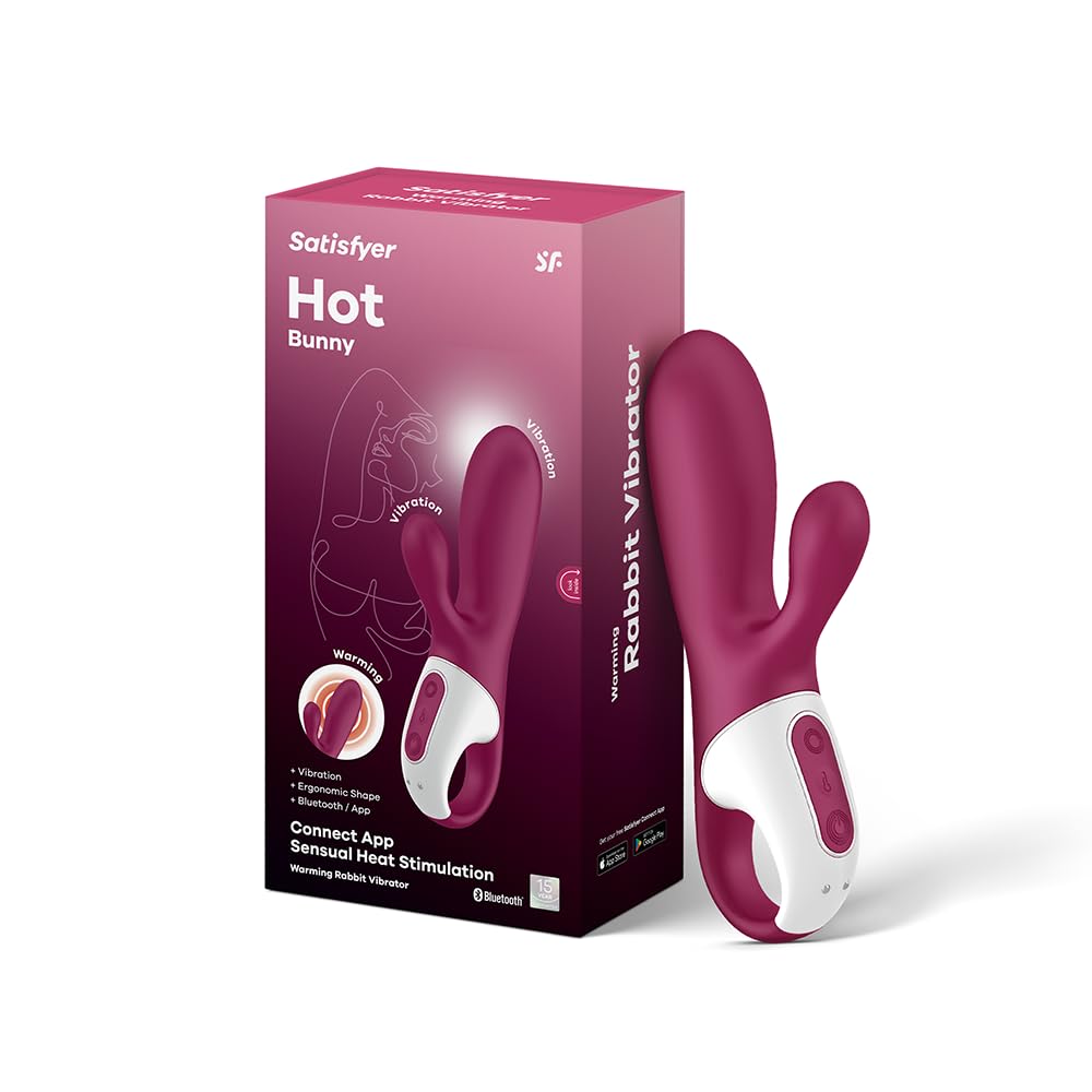 Satisfyer Hot Bunny Connect App Vibrator Sex Toy | Adult Toys For Women | Rabbit Vibrator + Heat + APP | Vibrating Sexual Pleasure Device | Stimulation Vibrators | Female Wellness Tools | Woman Sextoy