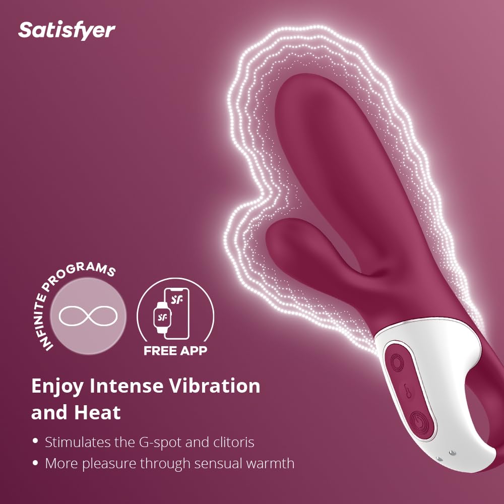 Satisfyer Hot Bunny Connect App Vibrator Sex Toy | Adult Toys For Women | Rabbit Vibrator + Heat + APP | Vibrating Sexual Pleasure Device | Stimulation Vibrators | Female Wellness Tools | Woman Sextoy - Image 2