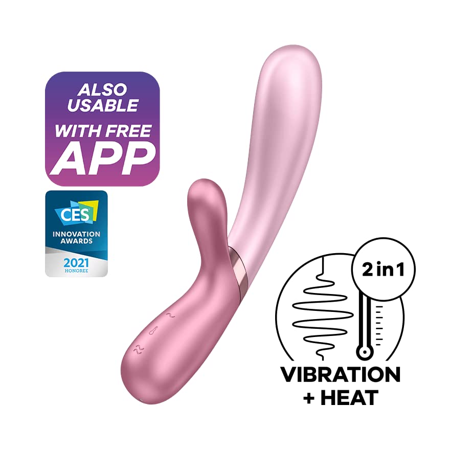 Satisfyer Hot Lover Connect App Vibrator Sex Toy | Adult Toys for Women | Rabbit Vibrator + Heat + APP | Vibrating Sexual Pleasure Device | Stimulation Vibrators | Woman Sextoy (Silver) - Image 2