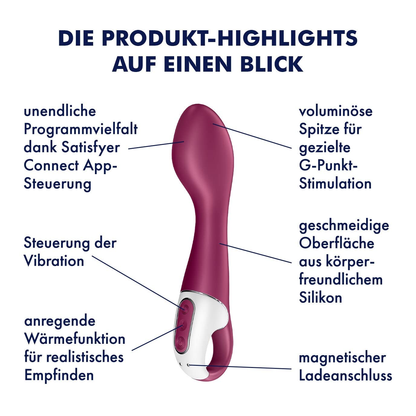 Satisfyer Hot Spot Connect App Vibrator Sex Toy | Adult Toys for Women | Best G-Spot Clit Stimulation | Vibrating Sexual Pleasure Device | Stimulation Vibrators | Female Wellness Tools | Woman Sextoy - Image 3