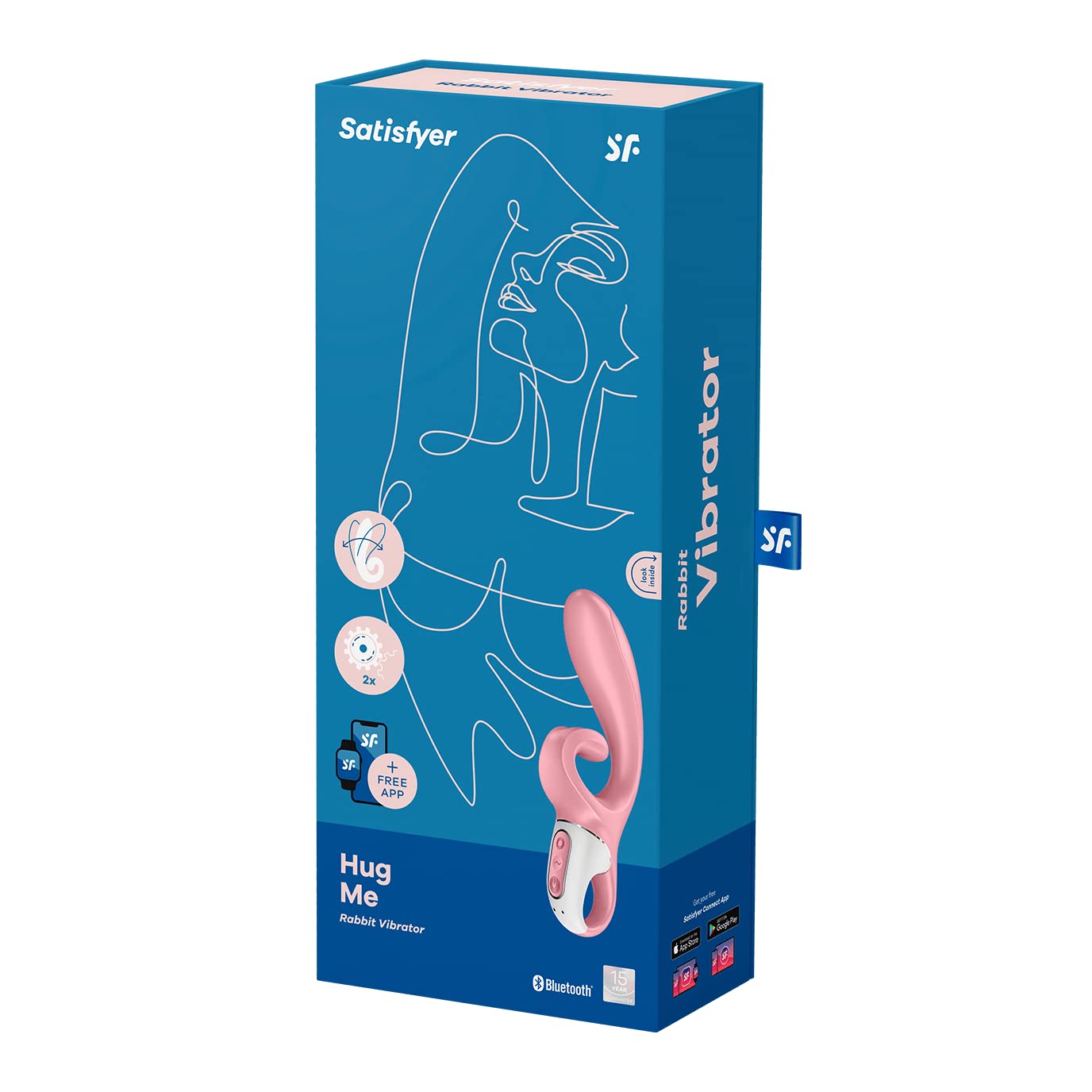 Satisfyer Hug Me Connect App Vibrator Sex Toy | Adult Toys for Women | Rabbit Vibrator + APP | Vibrating Sexual Pleasure Device | Stimulation Vibrators | Woman Sextoy (Pink) - Image 4