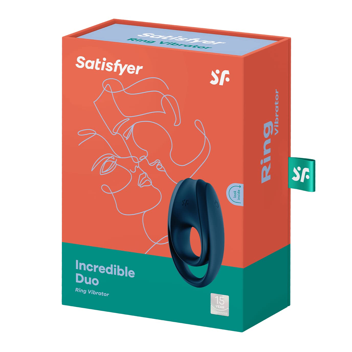 Satisfyer Incredible Duo Cock Ring - Vibrating Penis and Testicle Ring for Longer, Harder, Stronger Erections, Erection Enhancing Penis Ring Plus Vibration - Waterproof, Rechargeable - Image 3