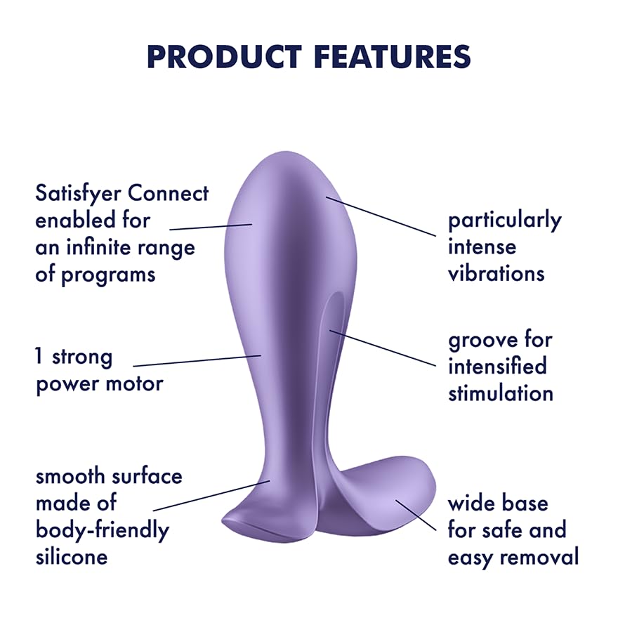 Satisfyer Intensity Plug Vibrator Sex Toy | Adult Toys for Women | Butt Plug in Vibrator | Vibrating Sexual Pleasure Device | Stimulation Vibrators | Unisex Sextoy (Purple) - Image 3