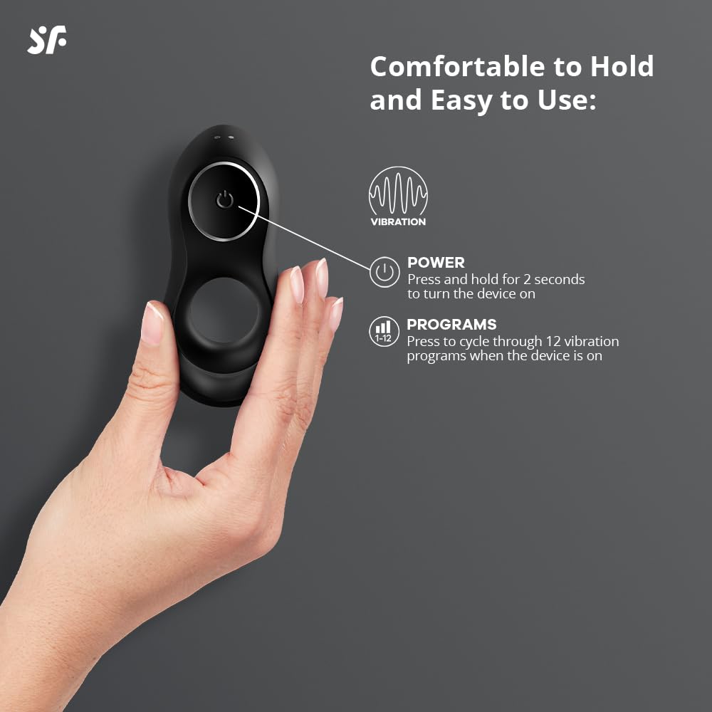 Satisfyer Legendary Duo | Penis Ring | 12 Vibration Programs | Waterproof (IPX7) | Rechargeable Battery | Skin-Friendly Silicone - Image 3
