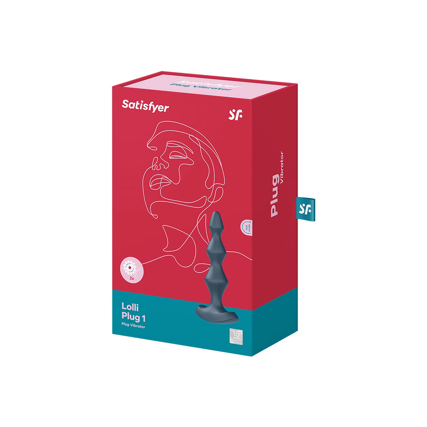 Satisfyer Lolli-Plug 1 Anal Vibrator - Vibrating Anal Plug, Diamond Shaped Beads with Increasing Diameter and Wide Base - Suitable for Beginners, Waterproof, Rechargeable (Dark Teal) - Image 3