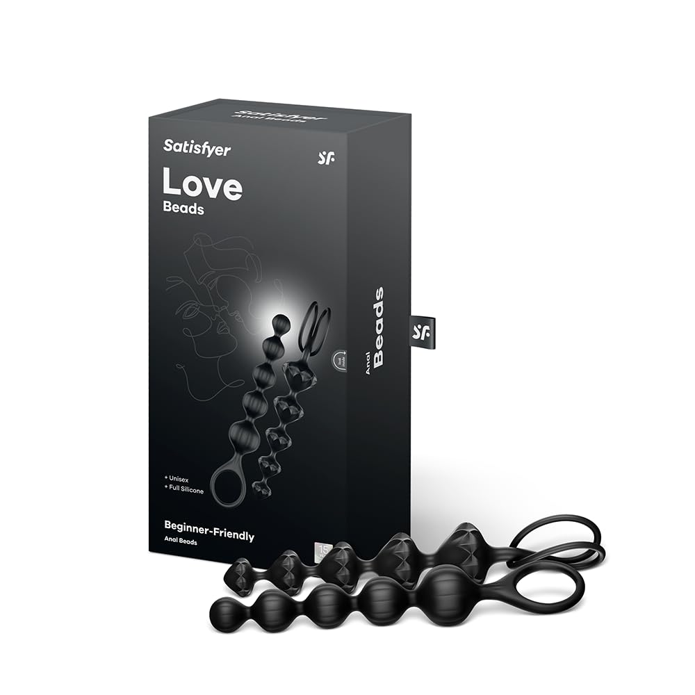 Satisfyer Love Beads | Anal Play | 2 Sensual Structures | Ideal for Beginners and Training | Waterproof (IPX7) | Skin-Friendly Silicone